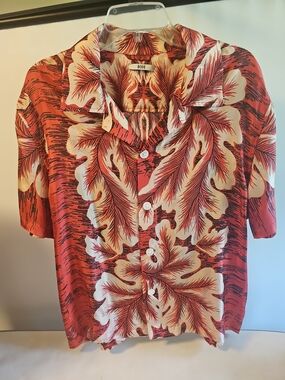 Bode Men’s Red Floral Short-Sleeve Button-Down Shirt